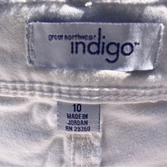 Great Northwest Indigo white crop pants size 10 - Picture 2 of 16